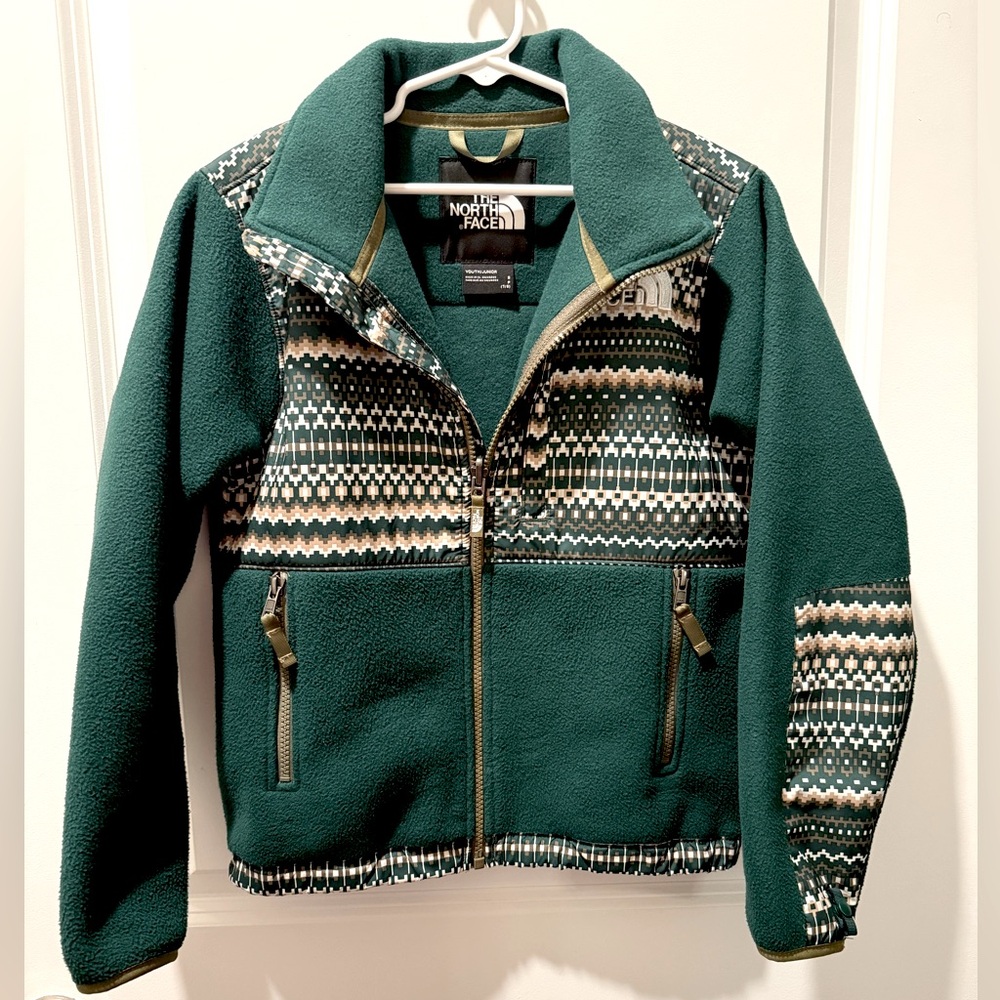 The North Face 95 Unisex Printed Night Green Denali Jacket